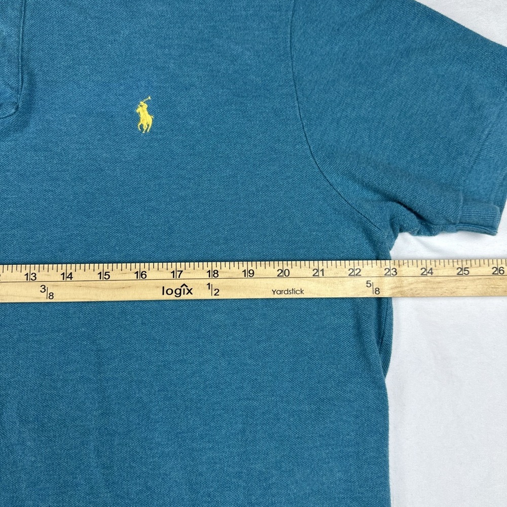 Polo Ralph Lauren Shirt Mens XL Blue Teal Yellow Pony Cotton Nautical Preppy‎ - Picture 6 of 7